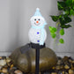 Outdoor LED Solar Snowman Light