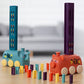 Domino-Zug-Spielzeug-Stapelblock-Set